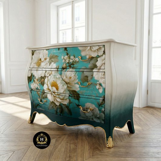 rustieke bloemendecoupage tissuepapier