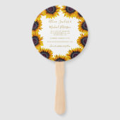 Rustieke bloemenelegante script bruiloft opslaan d handwaaier (Achterkant)