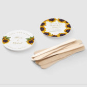 Rustieke bloemenelegante script bruiloft opslaan d handwaaier (Niet-gemonteerd)