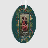 Rustieke bloemenfoto ornament (voorkant)