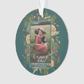 Rustieke bloemenfoto ornament (voorkant)