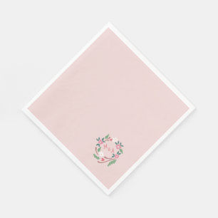 Rustieke Bloemenkrans met Monogram Classic Servet