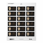 Rustieke Bloemenschedel Halloween Etiket (Full Sheet)