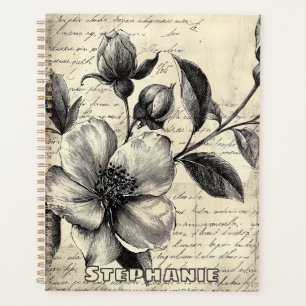 Rustieke bloemenschets met kalligrafie - Verweerd Planner