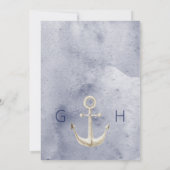 Rustieke Bloemenstrand Nautische bruiloft Kaart (Achterkant)