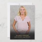 Rustieke bloemenviering van het leven begrafenisfo kaart (Achterkant)