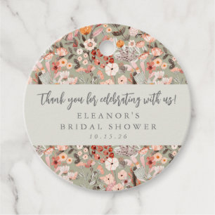 Rustieke bloemige boho bruiloftsfeest aangepaste b bedankjes labels