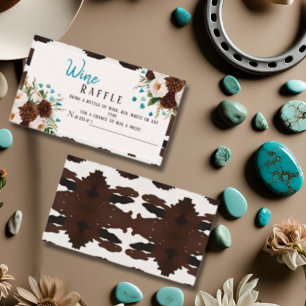 Rustieke Bloemrijke Boho Wijn Raffle Bruidsfeest Informatiekaartje