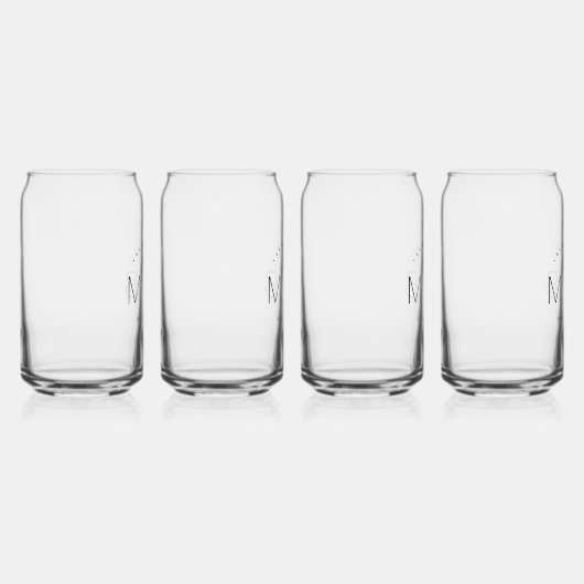 Rustieke bloemstengel bruiloft monogram blikvorm glas (Rechts)