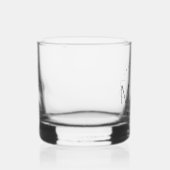 Rustieke bloemstengel bruiloft monogram whisky glas (Rechts)