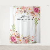 Rustieke bloemstuk bruiloftsshower achtergrond wandkleed (Voorkant)