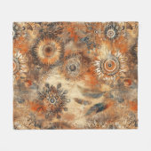 Rustieke bloesems patroon fleece deken (Voorkant (Horizontaal))