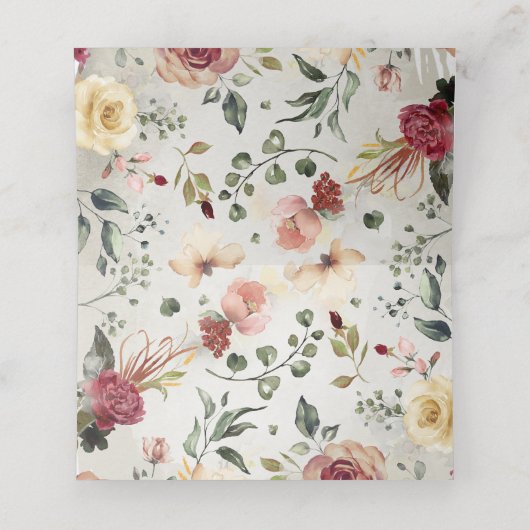 Rustieke Bloom herfst bruiloft (Binnenkant ongevouwen)