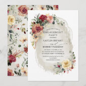 Rustieke Bloom Herfst Verlovingsfeest Kaart (Voorkant / Achterkant)