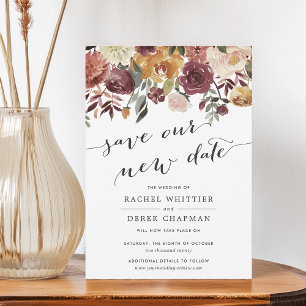 Rustieke Bloom "Save Our New Date" Bruiloft Kaart