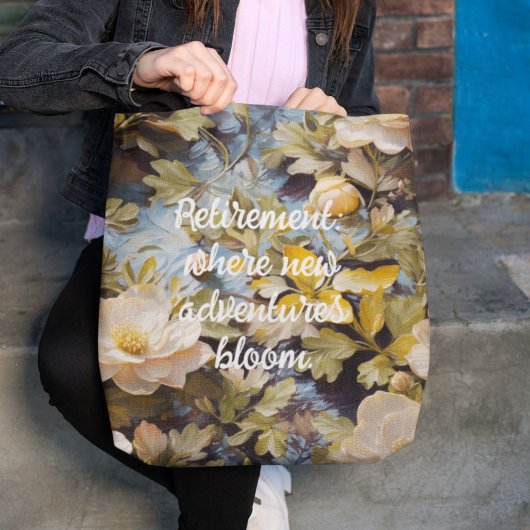 Rustieke Blooms Custom Retirement Gifts voor Haar Draagtas