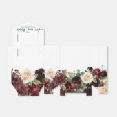 Rustieke Blooms | Terracotta Marsala Liefde en Bed Bedankdoosjes (Uitgevouwen)