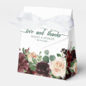 Rustieke Blooms | Terracotta Marsala Liefde en Bed Bedankdoosjes (Voorkant Zijde)