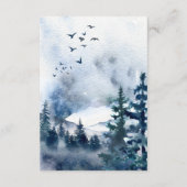 Rustieke Blue Mountain bruiloft details Kaart (Achterkant)