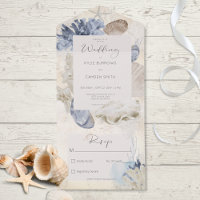 Rustieke Blue Ocean Beach Cream Geen diner