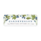 Rustieke Blueberries Waterverf Label (Voorkant)