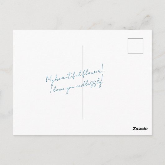 Rustieke Blumenwiese Bloemen Aangepaste Naam Gift  Briefkaart (Achterkant)