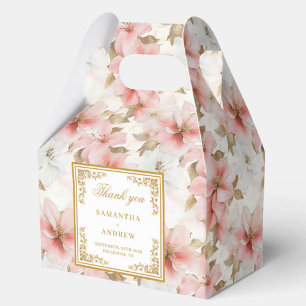 Rustieke blush ivoor waterverf bruiloft gunst box bedankdoosjes