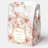 Rustieke blush ivoor waterverf bruiloft gunst box bedankdoosjes (Geopend)