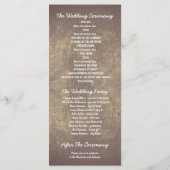 Rustieke Blush Pink Tree takken bruiloft programma (Achterkant)