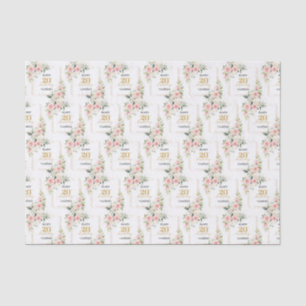 Rustieke blush roze rozen eucalyptus 20 verjaardag tissuepapier