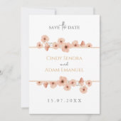 Rustieke Blush Roze Wildflower Wedding Save The Date (Voorkant)