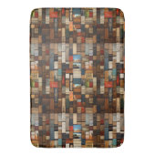 Rustieke Boek en Teken Typografie Art Collage Badmat (Voorkant Verticaal)