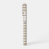 Rustieke boerderij beige en bruine geruite cadeau iPhone hoesje (Linkerkant)