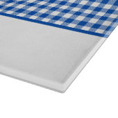Rustieke boerderij blauw en wit Gingham Plaid Snijplank (Hoek)