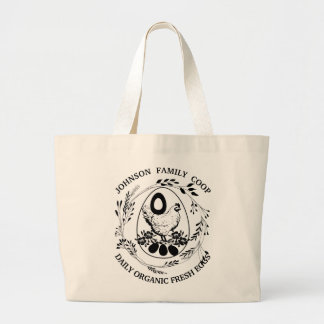 Rustieke Boerderij Boerenmarkt Custom Chic Hen Grote Tote Bag