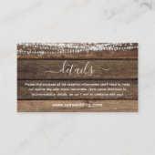 Rustieke boerderij bruiloft details behuizing Kaar Informatiekaartje (Voorkant)