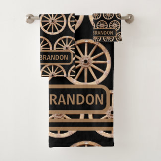 Rustieke boerderij Elegante oude-Mode familienaam Bad Handdoek