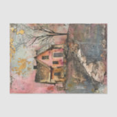 RUSTIEKE BOERDERIJ GEMENGDE MEDIA KUNST DECOUPAGE TISSUEPAPIER (Voorkant)