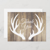 Rustieke boerderij herten gewei dank u briefkaart (Voorkant / Achterkant)