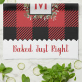 Rustieke boerderij huis buffel geruit monogram Ker Theedoek (Gevouwen)