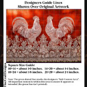 Rustieke Boerderij Kant Hanen EJ9 Decoupage Tissuepapier