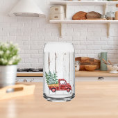 Rustieke boerderij noodlijdende hout rode vrachtwa blikvorm glas