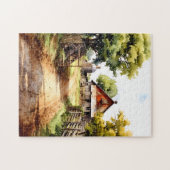 Rustieke boerderij puzzel legpuzzel (Horizontaal)