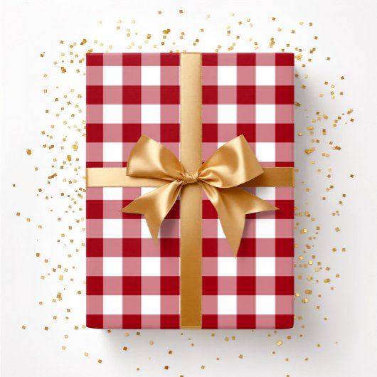 Rustieke boerderij rode cheques patroon cadeaupapier