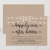 Rustieke boerderij slingerlichtjes, Kraft bruiloft Kaart (Voorkant / Achterkant)