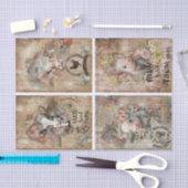 Rustieke Boerderij Spring Schuur Dieren Collage Tissuepapier (Craft)