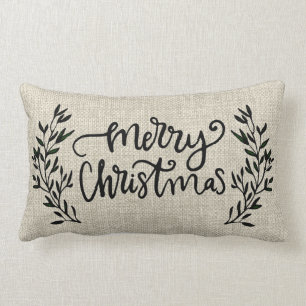 Rustieke Boerderij Stijl Laurel Vrolijk Kerstmis Kussen