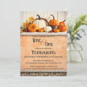 Rustieke boerderij Thanksgiving Dinner Party Kaart (Staand voorkant)