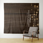 Rustieke boerderij Twinkelende lichten Trouw achte Wandkleed (In Situ (horizontaal))