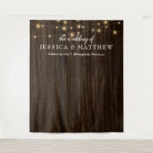 Rustieke boerderij twinkelende lichten trouw achte wandkleed (Voorkant)